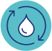 Water drop with arrows icon